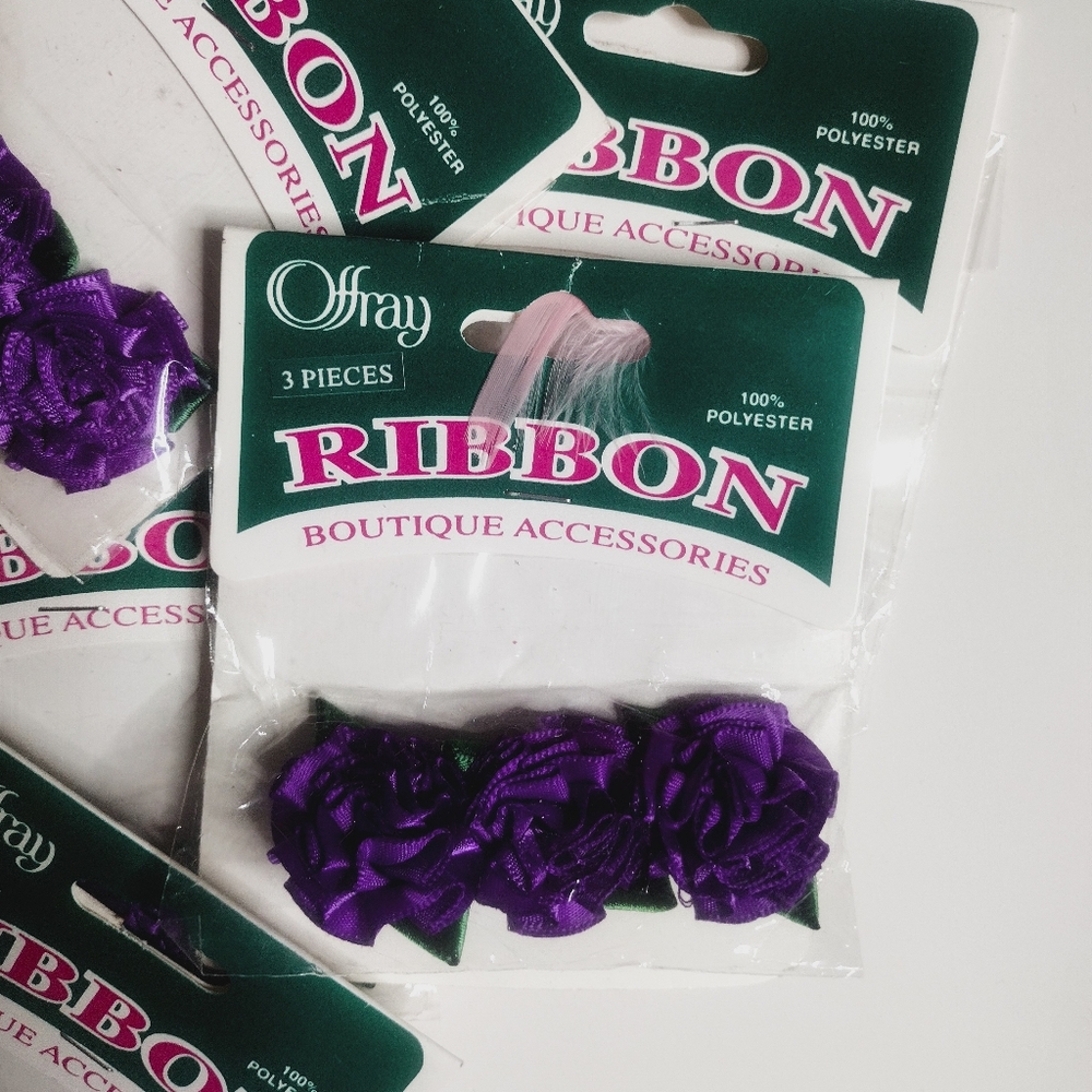 13 Packs Offray Ribbon Rosettes 3pack - Picture 2 of 3
